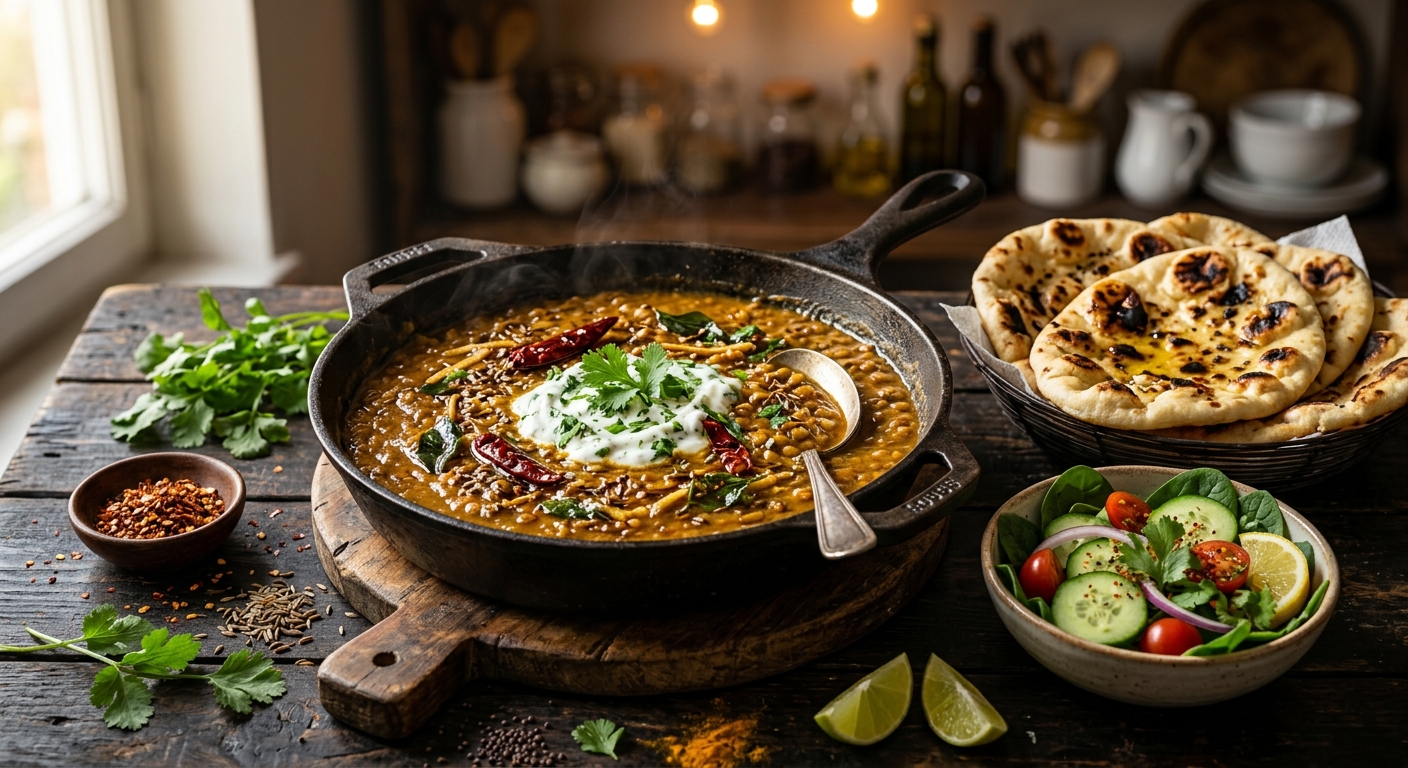 Indian Lentil Stew with Naan